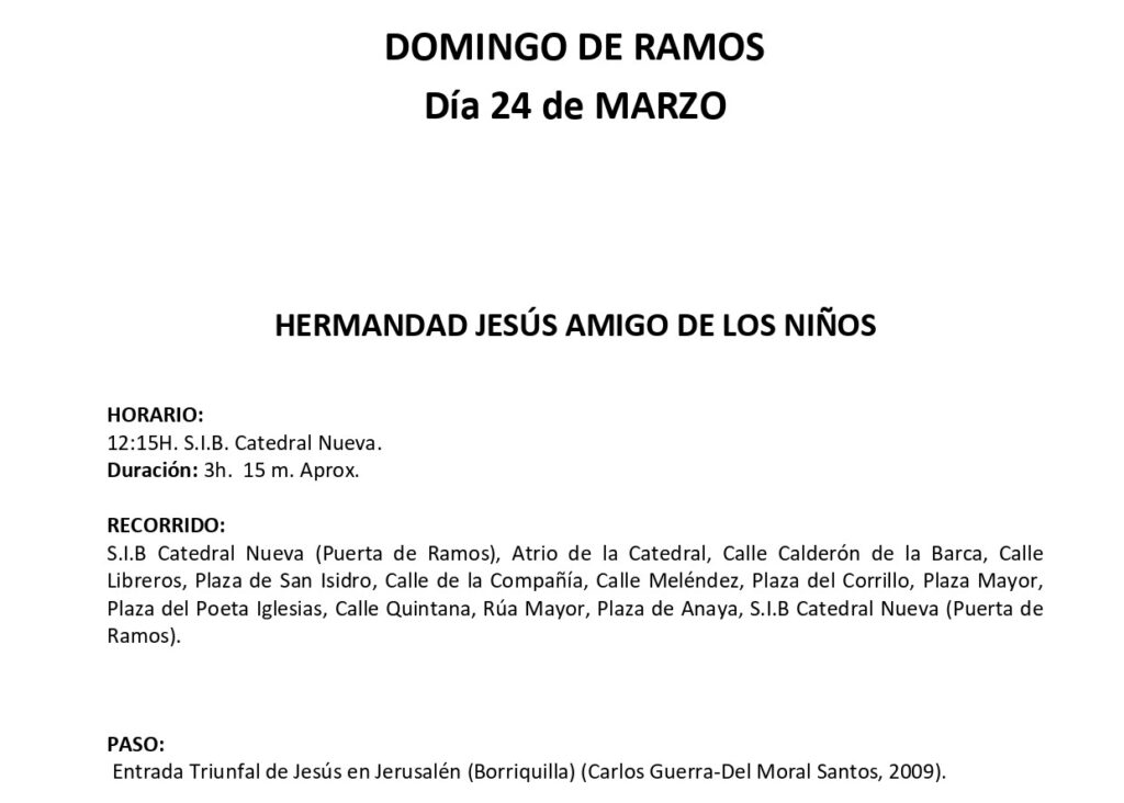 Procesiones Domingo Ramos Salamanca 2024 1