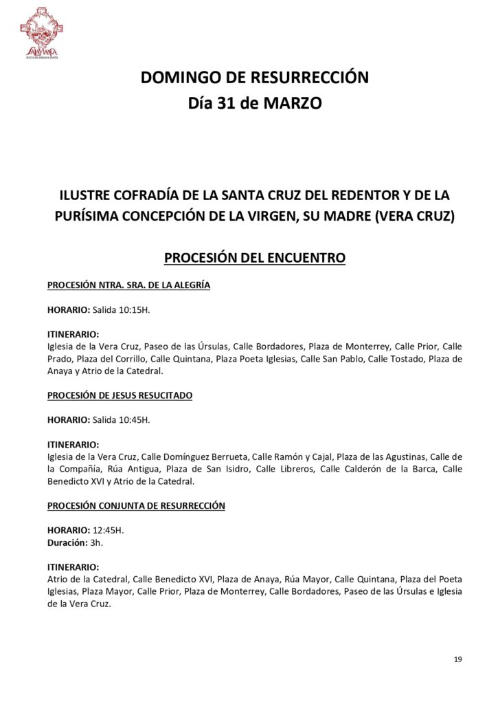 Procesiones Domingo Resurrección Salamanca 2024 1