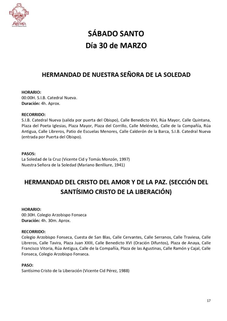 Procesiones Sábado Santo Salamanca 2024 1