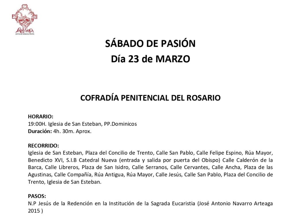 Procesiones Sábado de Pasión Salamanca 2024 1