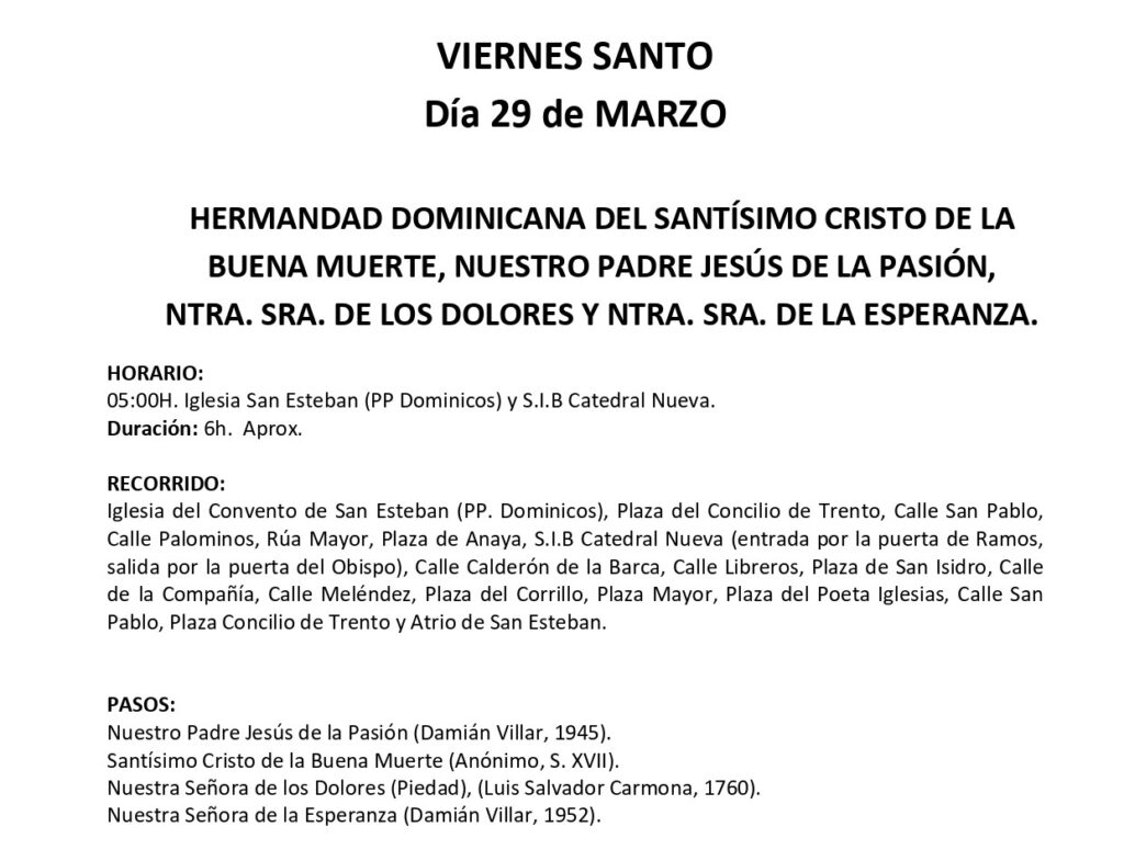 Procesiones Viernes Santo Salamanca 2024 1